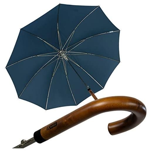 iX-brella ombrello da uomo automatico con manico rotondo in vero legno