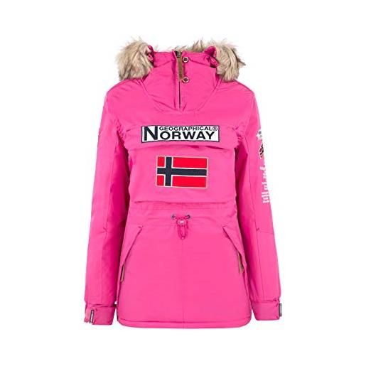 Geographical Norway bridget lady - parka caldo impermeabile da donna - cappotto spesso con cappuccio all'aperto - giacca a vento invernale calda - giacca con fodera all'aperto da donna nero xl