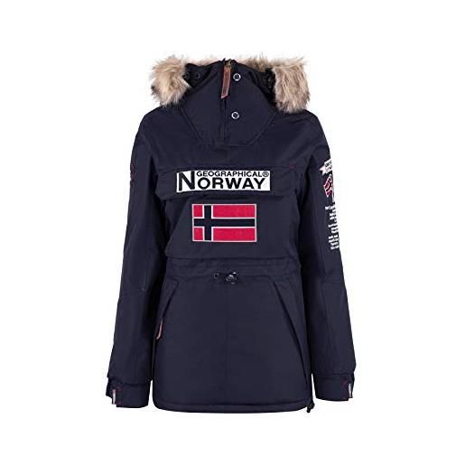 Geographical Norway bridget lady - parka caldo impermeabile da donna - cappotto spesso con cappuccio all'aperto - giacca a vento invernale calda - giacca con fodera all'aperto da donna nero xl