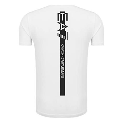 Emporio Armani maglietta t-shirt uomo ea7 3kpt06 pj03z, manica corta, girocollo (bianco, l)