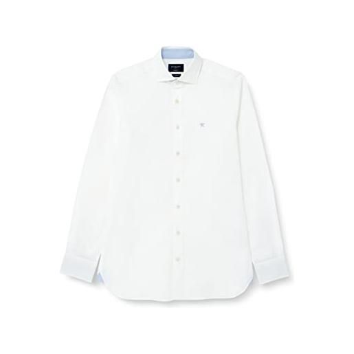 Hackett London essential texture, camicia, uomo, bianco (800), xl