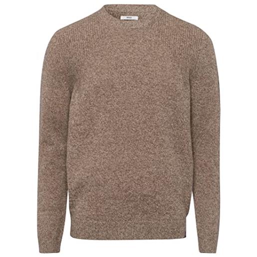 BRAX style rick lampswool-maglione moderno in lana d'agnello di alta qualità, duna, xxxxl uomo