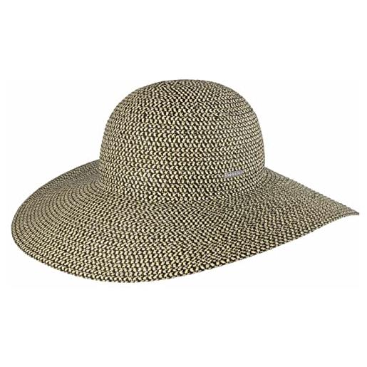 Stetson cappello a tesa larga fiorella donna - da sole estivo cappelli spiaggia primavera/estate - s (54-55 cm) nero