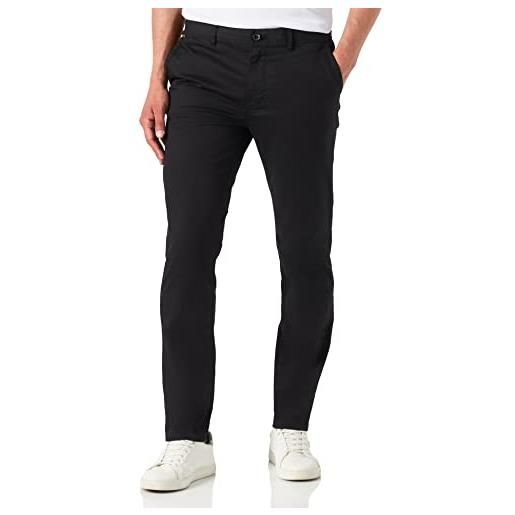 Scotch & Soda stuart - regular slim fit - cotone organico pantaloni casual, black 0008, 28w x 32l uomo