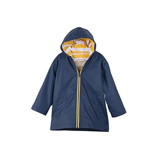 Hatley splash jackets impermeabile, giallo (classico giallo/blu marino), 12 anni bambino