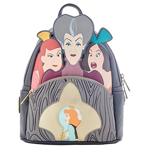 Loungefly disney villains scene evil stepmother and stepsisters womens double strap shoulder bag purse