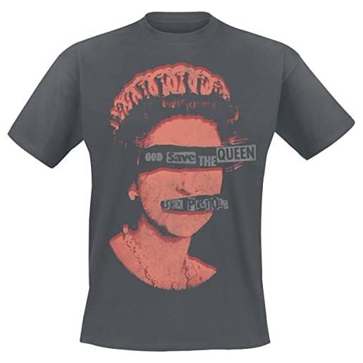 Sex Pistols god save the queen uomo t-shirt grigio scuro m 100% cotone regular