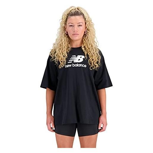 New balance maglia essentials stacked logo oversized donna