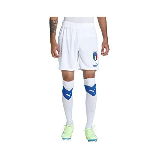 PUMA figc shorts replica pantaloncini corti, bianco ignite blue, xs uomo