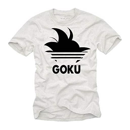 MAKAYA goku dragon hair t-shirt uomo bianco xxxxl