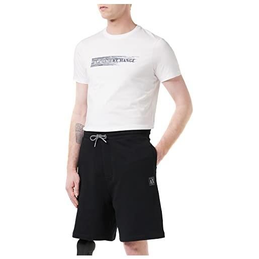 ARMANI EXCHANGE side logo, contrast drawnstrings pantaloncini, nero, xxl uomo