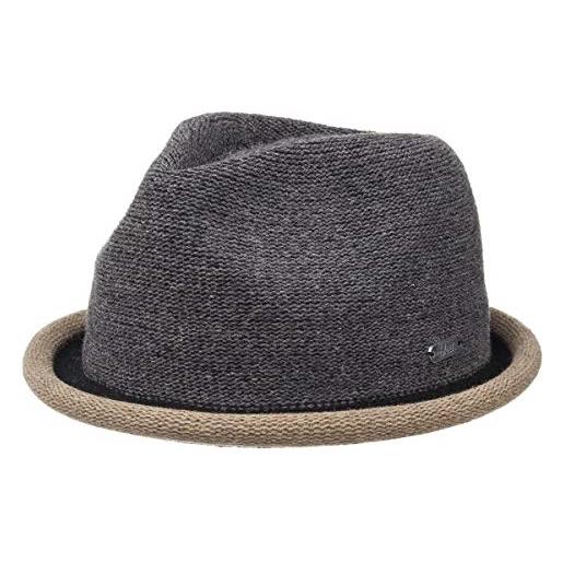 CHILLOUTS boston - cappello in feltro, moderno, in 4 colori con tesa in colore a contrasto - qualità top braun-l-xl taglia unica