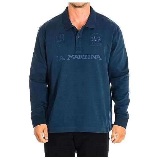 La Martina blue cotton polo shirt