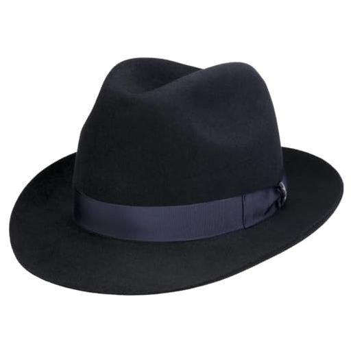 Borsalino cappello bogart marengo cappello di feltro cappello in lana 57 cm - blu