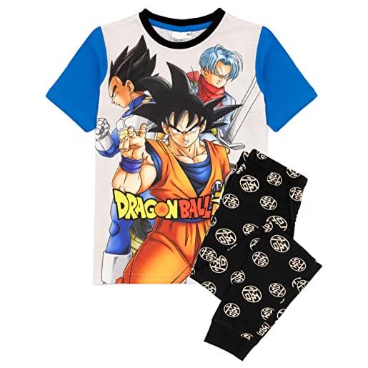 Dragon Ball Z super pigiama ragazzi goku anime black t-shirt pantaloni pjs 11-12 anni