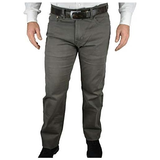 Mastino - pantalone da uomo in fustagno felpato a vita alta regular fit blu (52, nero)