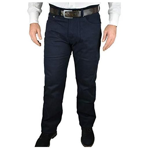 Mastino - pantalone da uomo in fustagno felpato a vita alta regular fit blu (50 - blu)