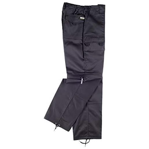 S-ROX workteam - pantaloni smontabili con due tasche a soffietto sui lati e tasche ausiliarie sovrapposte con portafoglio in velcro. Due borse da uomo nero 44