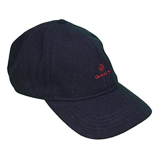 GANT melton cap, cappellino da baseball uomo, blu ( marine ), taglia unica