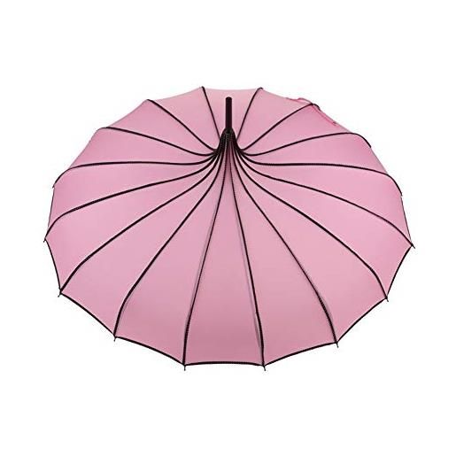 Gelentea - ombrello con manico a forma di pagoda, vintage, per matrimoni, feste, sole, pioggia, protezione uv
