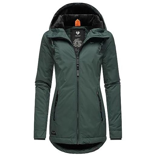 Ragwear giacca invernale da donna con cappuccio zuzka winter xs-6xl, dark green22, m