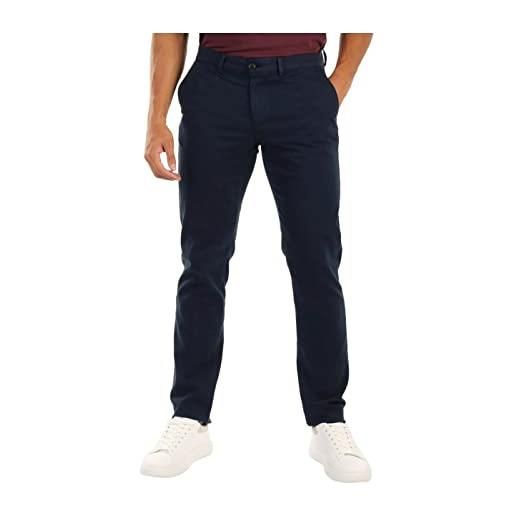 Trussardi jeans jeans uomo pantaloni aviator fit tricotine 52p000001t005995 48 blu night sky u281