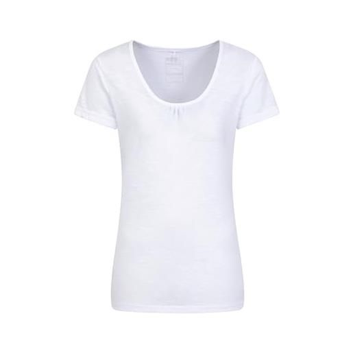Mountain Warehouse agra, maglietta da donna - leggera, ad asciugatura rapida, traspirante, estiva - per sport all'aperto, escursioni, stile casual bianco 42
