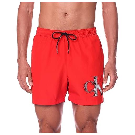 Calvin Klein beachwear uomo nero shorts mare con logo monogramma xxl