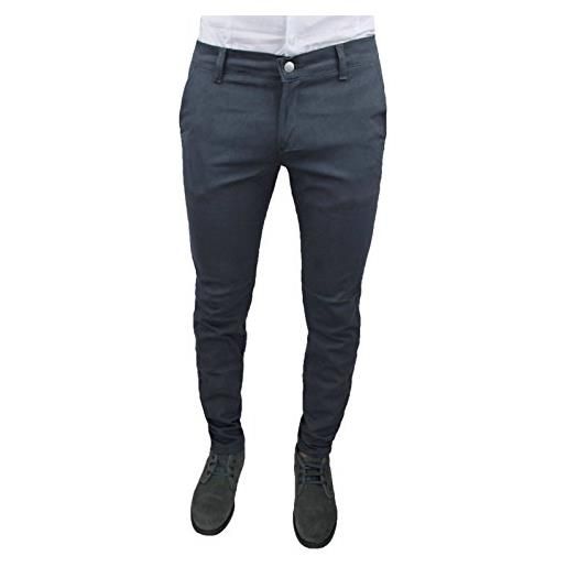 Battistini Mapo Jeans pantaloni uomo c. Battistini jeans grigio scuro sartoriale slim fit aderente invernale casual (48)