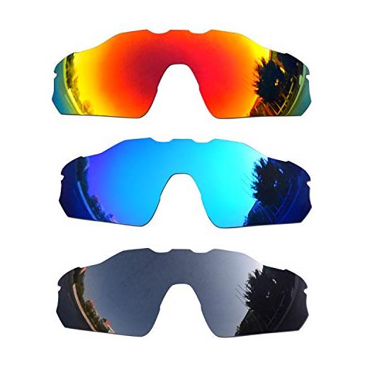 SOODASE per oakley radar ev pitch occhiali da sole rosso/blu/nero lenti di ricambio polarizzate