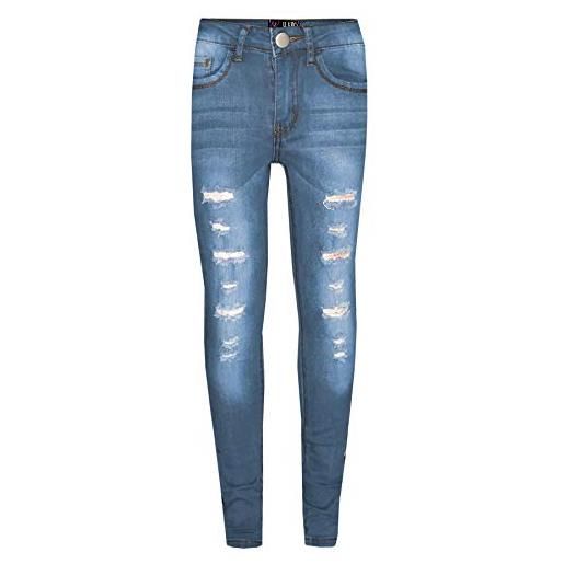 A2Z 4 Kids bambini ragazze skinny jeans progettista denim strappato - girls jeans m617 mid blue 13