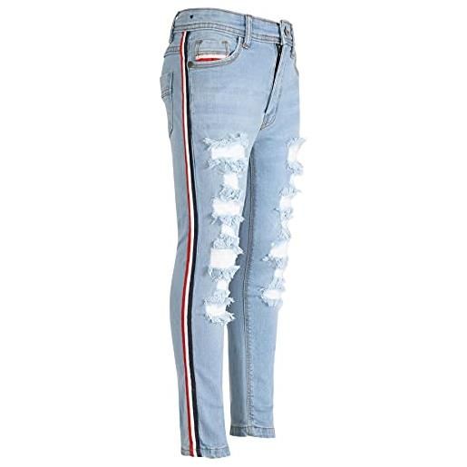 A2Z 4 Kids bambini ragazze skinny jeans progettista denim strappato - girls jeans m617 jet black 7-8