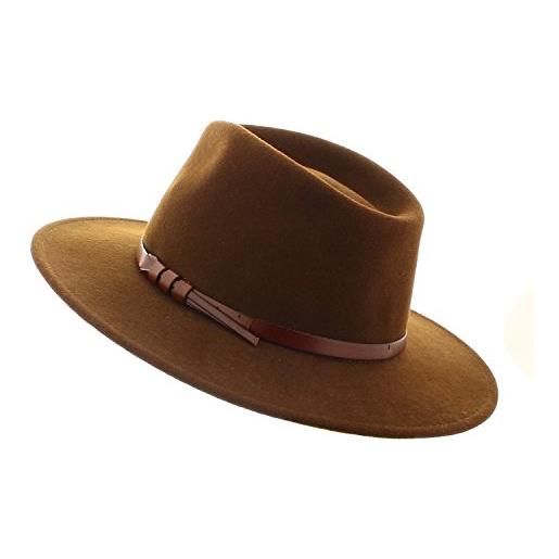 Votrechapeau gabin - cappello tipo fedora in feltro ripiegabile marrone marrone