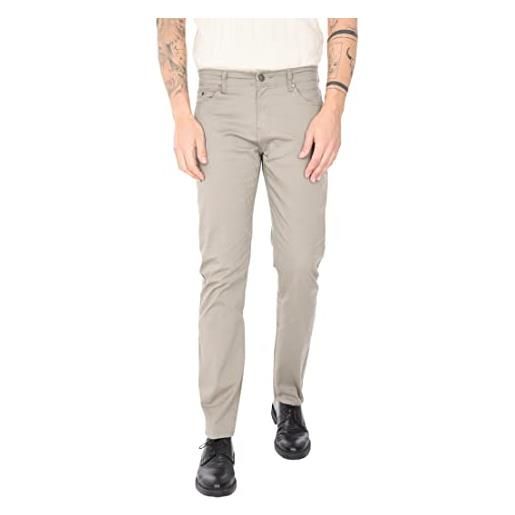 Ciabalù pantalone uomo elegante cinque tasche pantaloni in cotone elasticizzato regular fit (54, beige)