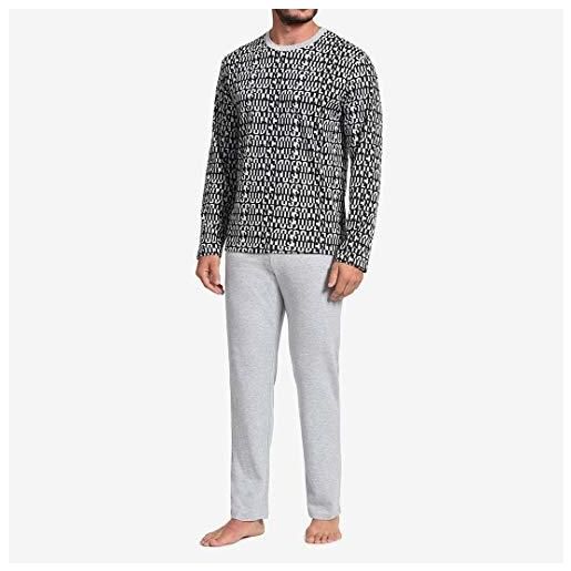 JUVENTUS pigiama all-over - 100% originale - 100% prodotto ufficiale - ragazzo - colore grigio e nero - cotone - taglia 14 anni