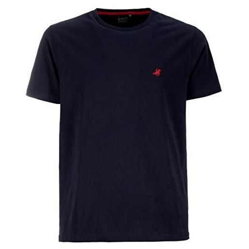 U.S. Grand Polo Equipment & Apparel t-shirt uomo manica corta tinta unita cotone taglie forti comode grandi 4x 5x 6x (3xl - blu)