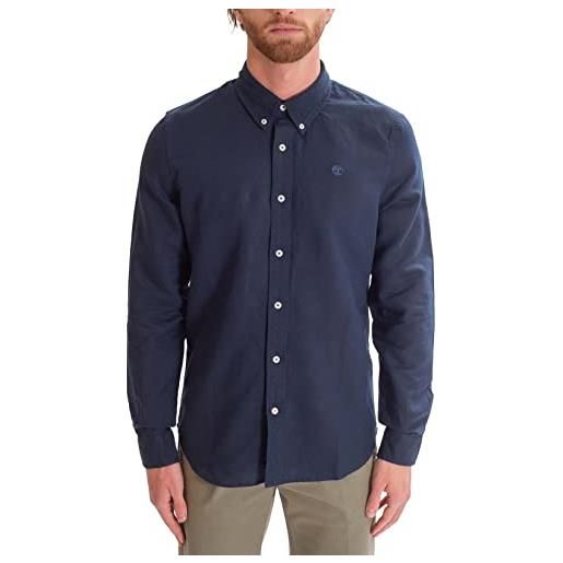 Timberland - camicia uomo in lino button-down - taglia xl