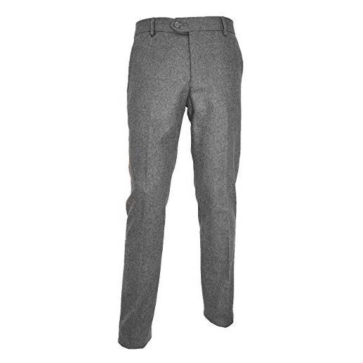 Mac Lain pantalone classico uomo lana flanella made in italy tasca america 46 a 62art2296 taglia 50 colore grigio antracite