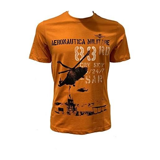 Aeronautica Militare t-shirt ts2091j 83° gruppo sar da uomo, maglia, maglietta, polo (3xl, arancio)