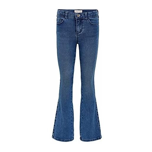 Only kids only konroyal life reg flared pim504 noos jeans, medium blue denim, 134 ragazze