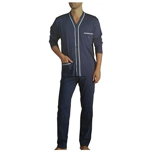 BIP BIP pigiama uomo cotone aperto elegante bip 1184 colori vari 3-4-5-6-7-58-60 (provence, 6 xl 52 it uomo)