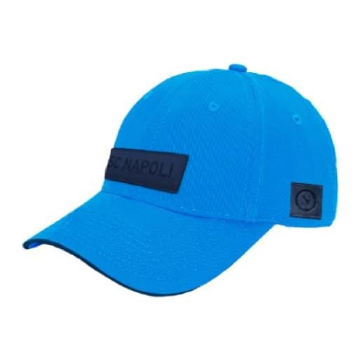gh cappello uomo compatibile napoli calcio ufficiale cappello baseball con visiera estivo in cotone dettagli pelle azzurro enzo castellano
