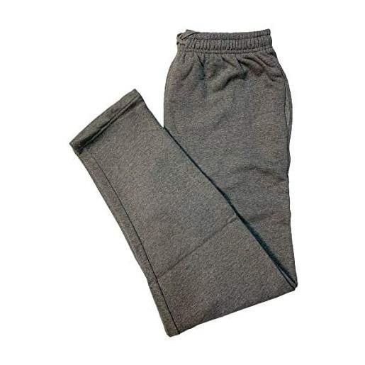 BE BOARD pantalone tuta uomo cotone felpato invernale 9036conf taglie forti colore grigio melange (3xl)