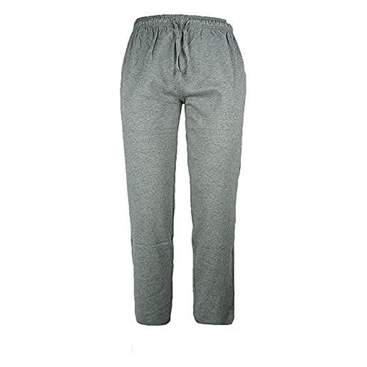BE BOARD pantalone tuta uomo cotone felpato invernale 9036conf taglie forti colore grigio melange (3xl)