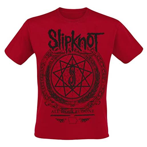 Slipknot blurry uomo t-shirt rosso scuro xxl 100% cotone regular