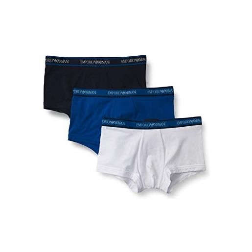 Emporio Armani underwear-confezione da 3 fasce con logo trunk core trunks, lime/nero/oceano, xl uomo