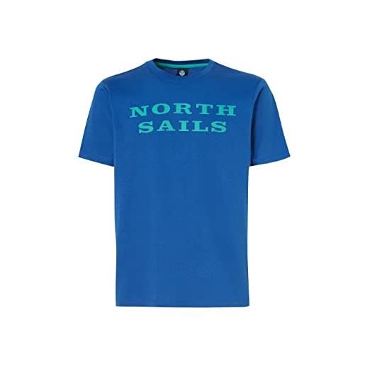 North sails s/s t-shirt w/graphic, navy blue, xx-large uomo