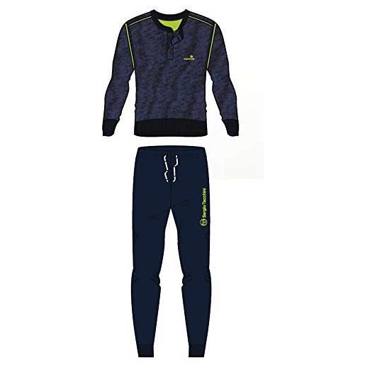 Sergio Tacchini pigiama cotone jersey 2 colori pg34120 (jeans melange, 5/l)