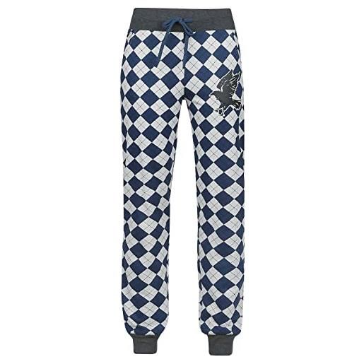 Harry Potter ravenclaw donna pantaloni pigiama grigio/blu xl 100% cotone