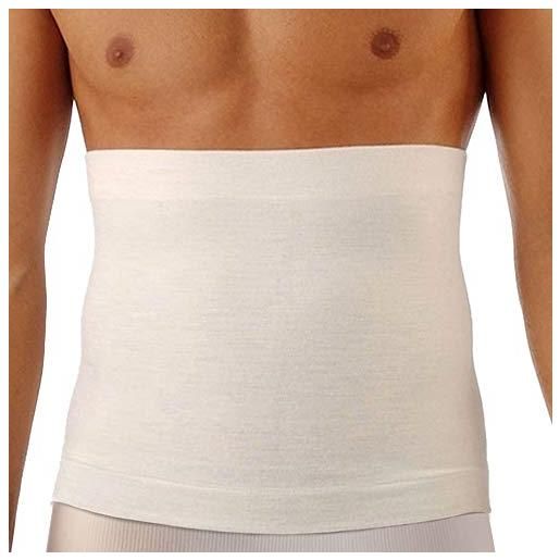 Perlè fascia lombare pancera termica per uomo e donna in lana merinos panciera senza cuciture cintura riscaldante (5^ (circ. Vita 80-90 cm))
